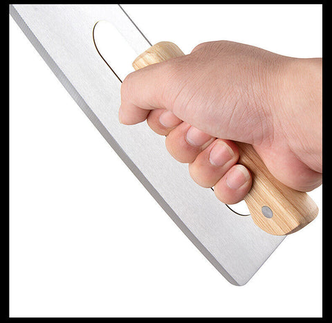 35cm Kitchen Stainless Steel Pizza Cutter Rocker Blade Slicer + Protective Cover