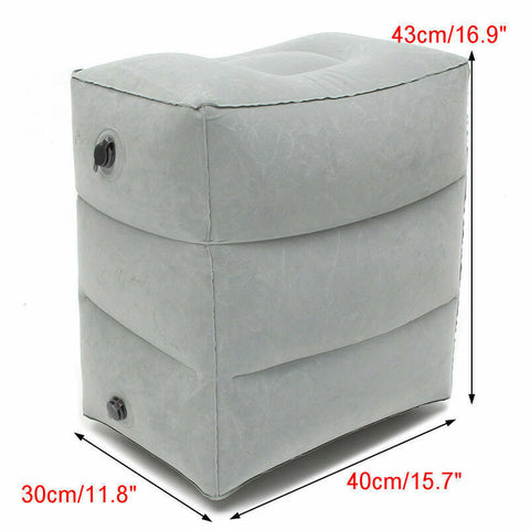 Inflatable Foot Rest Travel Air Pillow Cushion Office Home Leg Footrest Relax AU