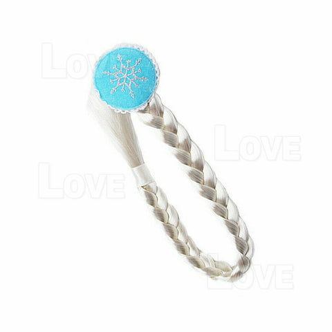 Frozen Princess Gloves Tiara Braid Piece Kid Gift Wand Crown Elsa Anna Wig Hair