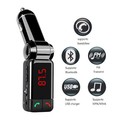 FM Transmitter Wireless Bluetooth Car Kit Handsfree Car Charger MP3 Player USB