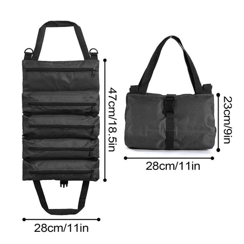 Tool Roll Up Bag Wrench Pouch Multi-Purpose Hanging Portable Organizer Storage