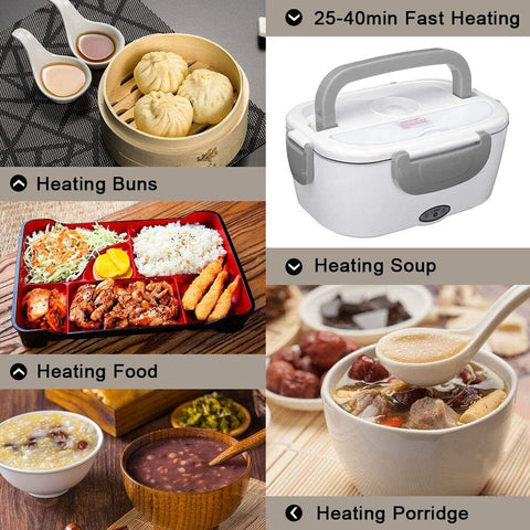 Portable Electric Heated Car Plug Heating Lunch Box Bento Food Warmer 12-24V AU