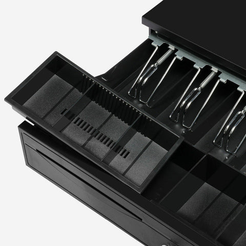 Manual/ Electronic Heavy Duty Cash Drawer Cash Register POS 5 Bills 5 Coins Tray