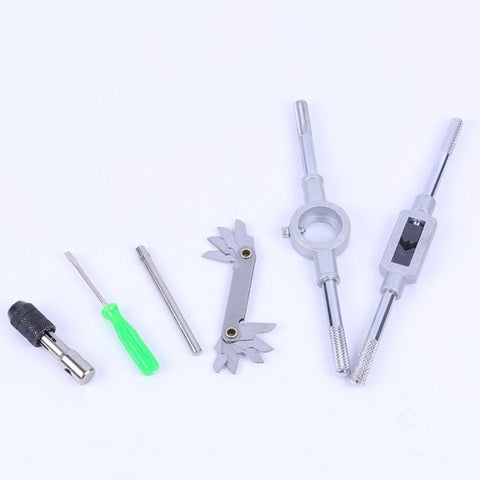 40Pcs Tap And Die Set Metric Szie Screw Screwdriver Thread Drill W/t Pitch Gauge