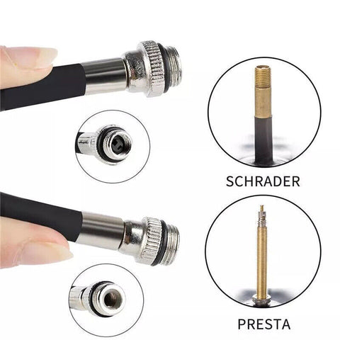 Aluminium MINI BICYCLE AIR PUMP Bike Hand Ball Inflator Portable Cycling Tyre AU