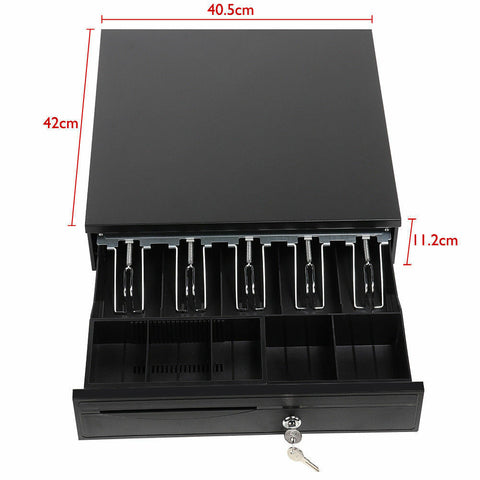 Manual/ Electronic Heavy Duty Cash Drawer Cash Register POS 5 Bills 5 Coins Tray