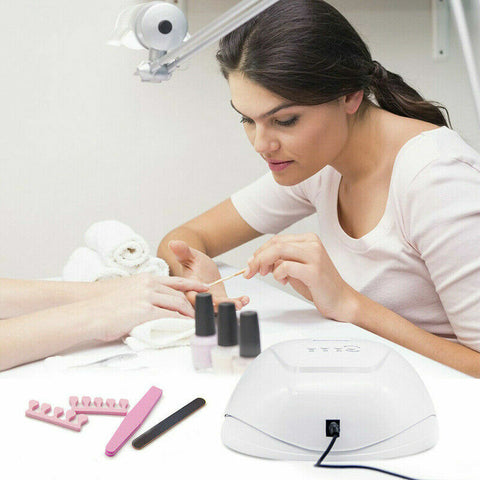 48W Nail Lamp UV LED Light Professional Nail Polish Dryer Gel Curing Device AU