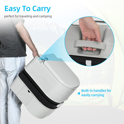 Portable Toilet 24L Camping Potties Outdoor Toilet Hiking Caravan Travel Porta