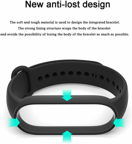 Silicone Wrist Strap Replacement Watchband Smart Bracelet for Xiaomi Mi Band 3&4