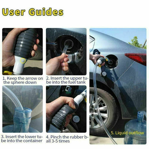 Hand Fuel Pump Car Fuel Tank Sucker Oil Transfer Soft Car Fuel Pump Manual Pump