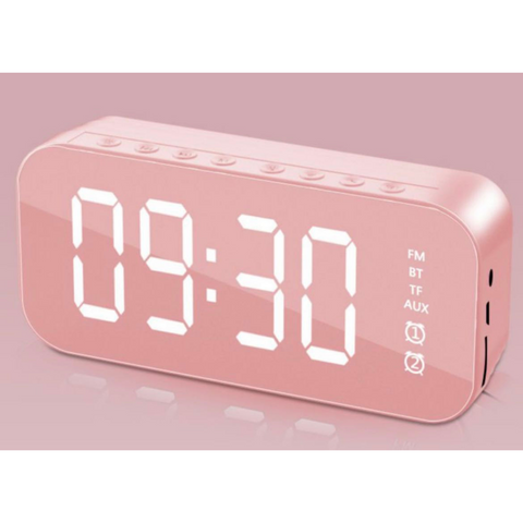Digital Alarm Clock FM Radio Bluetooth Speaker Wireless Night Light LED Display