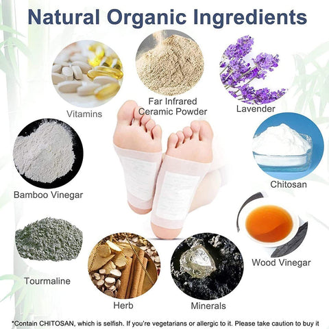 Upto400 Pack Detox Foot Patches Pads Natural plant Toxin Removal Sticky Adhesive