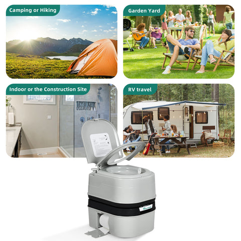 Portable Toilet 24L Camping Potties Outdoor Toilet Hiking Caravan Travel Porta