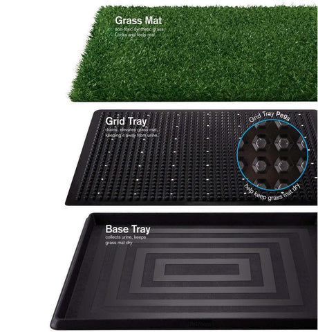 Indoor Dog Pet Potty Zoom Training Portable Grass Mat Toilet Large Loo Pad Tray