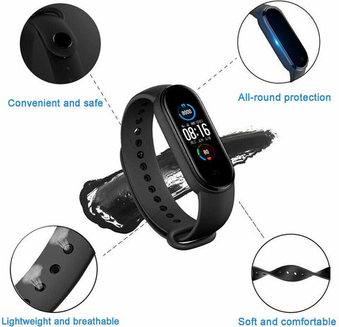 Silicone Wrist Strap Replacement Watchband Smart Bracelet for Xiaomi Mi Band 3&4