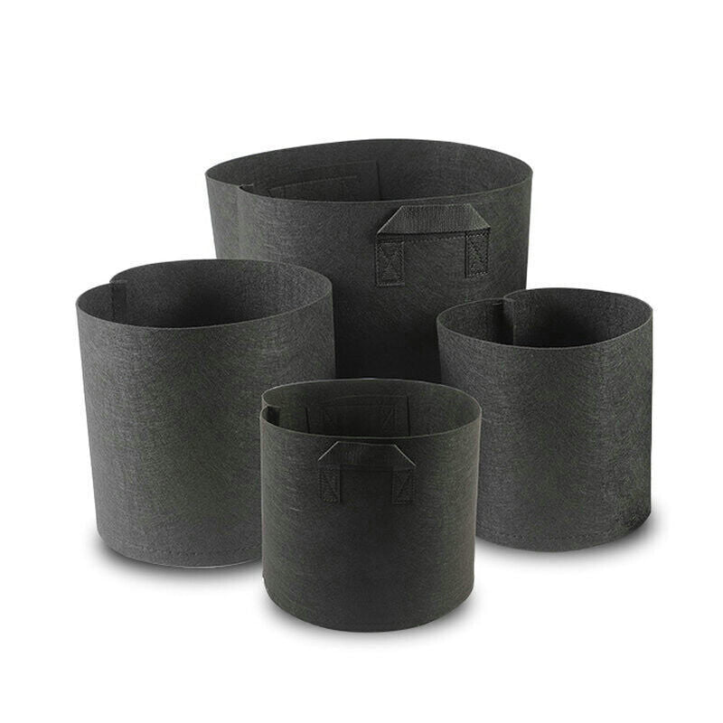 10 PACK Fabric Plant Grow Pots Breathable Planter Bags 3/5/7/10Gallon AU