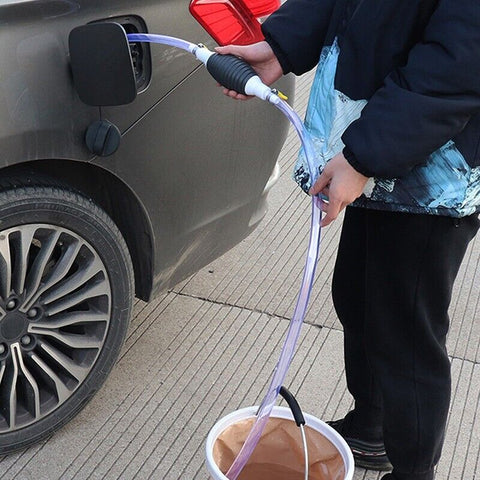 Hand Fuel Pump Car Fuel Tank Sucker Oil Transfer Soft Car Fuel Pump Manual Pump