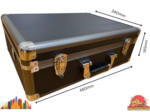 Camera Aluminium Hard Case with Foam Insert Carry Strap Lockable Large Size MEL