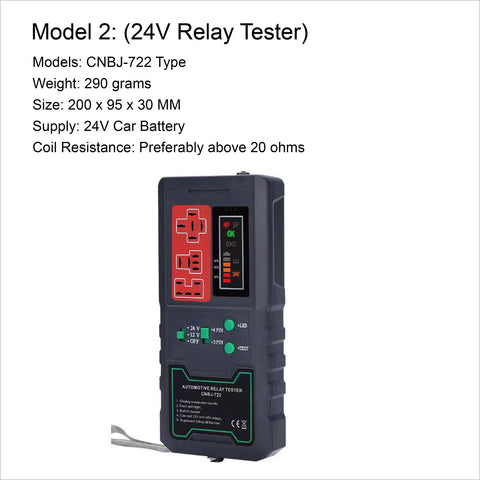 12-24V Automotive Electronic Relay Tester Car Battery Checker LED Indicator Auto