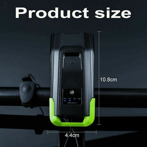 USB Rechargeable 15000LM Bicycle Bike Smart Front Light 2*T6 LED 6 Modes w/ Horn