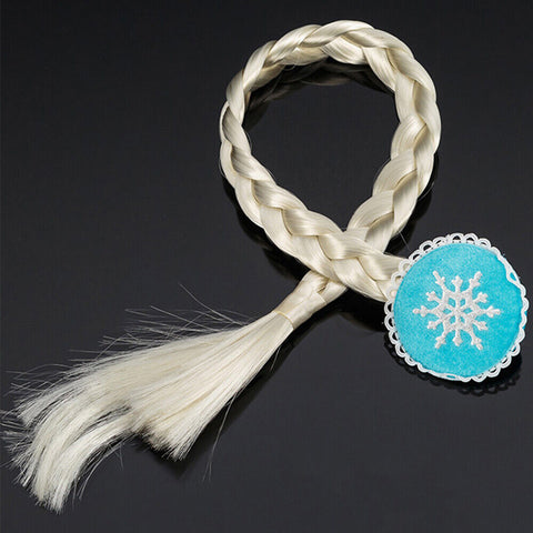 Frozen Princess Gloves Tiara Braid Piece Kid Gift Wand Crown Elsa Anna Wig Hair