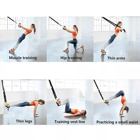 TRX Suspension Trainer Home Gym Full Body Workout Adjustable Nylon Outdoor P3