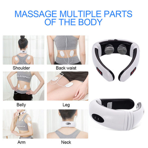 NEW Cervical Neck Massager Pro Electric Body Shoulder Relax Massage Relieve Pain