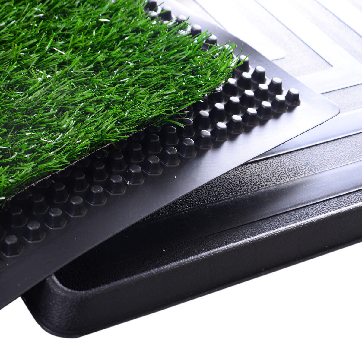 Indoor Dog Pet Potty Zoom Training Portable Grass Mat Toilet Large Loo Pad Tray