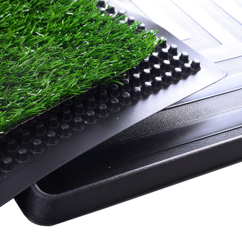 Indoor Dog Pet Potty Zoom Training Portable Grass Mat Toilet Large Loo Pad Tray