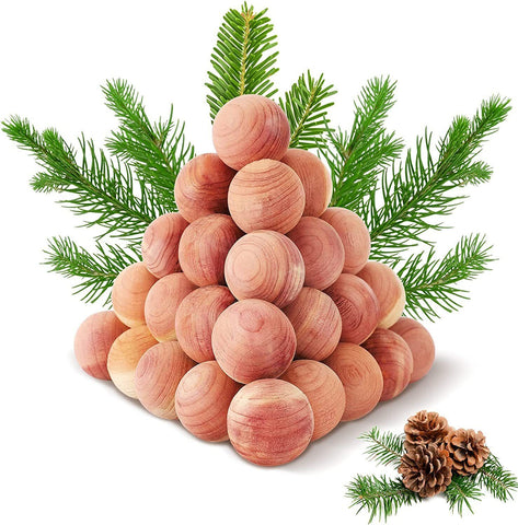 100x Cedar Wood Moth Balls Natural Repellent Musty Clothes Wardrobe Drawer AUS
