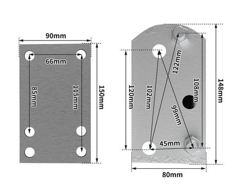 Spare Wheel Carrier Bracket Tyre Holder Trailer Caravan Boat & Pad Lock