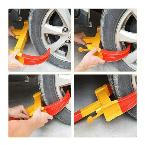 Heavy Duty Wheel Clamp Lock Vehicle Caravan Car Security Anti-theft 2keys
