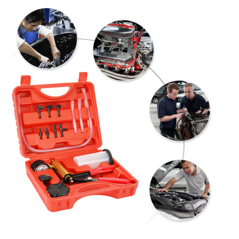 Brake Vacuum Motorbike Pump Hand Bleeding Bleeder Tester Kit Car Set Held Bleed