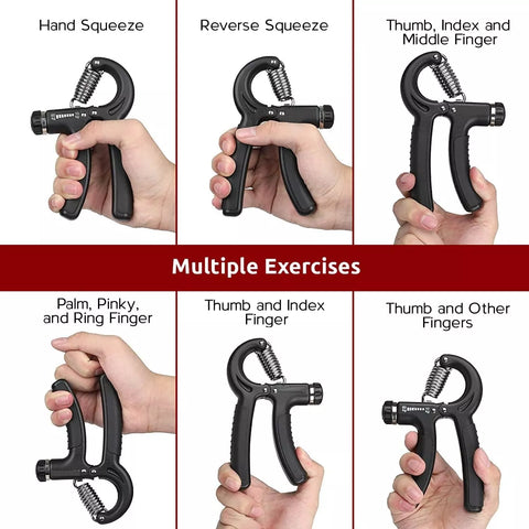 Adjustable Power Hand Grip Forearm Exerciser Gripper Strengthener Trainer 5-60Kg