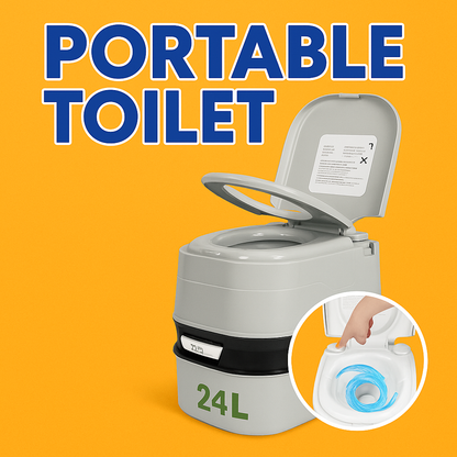 24L Outdoor Portable Camping Toilet-NEW