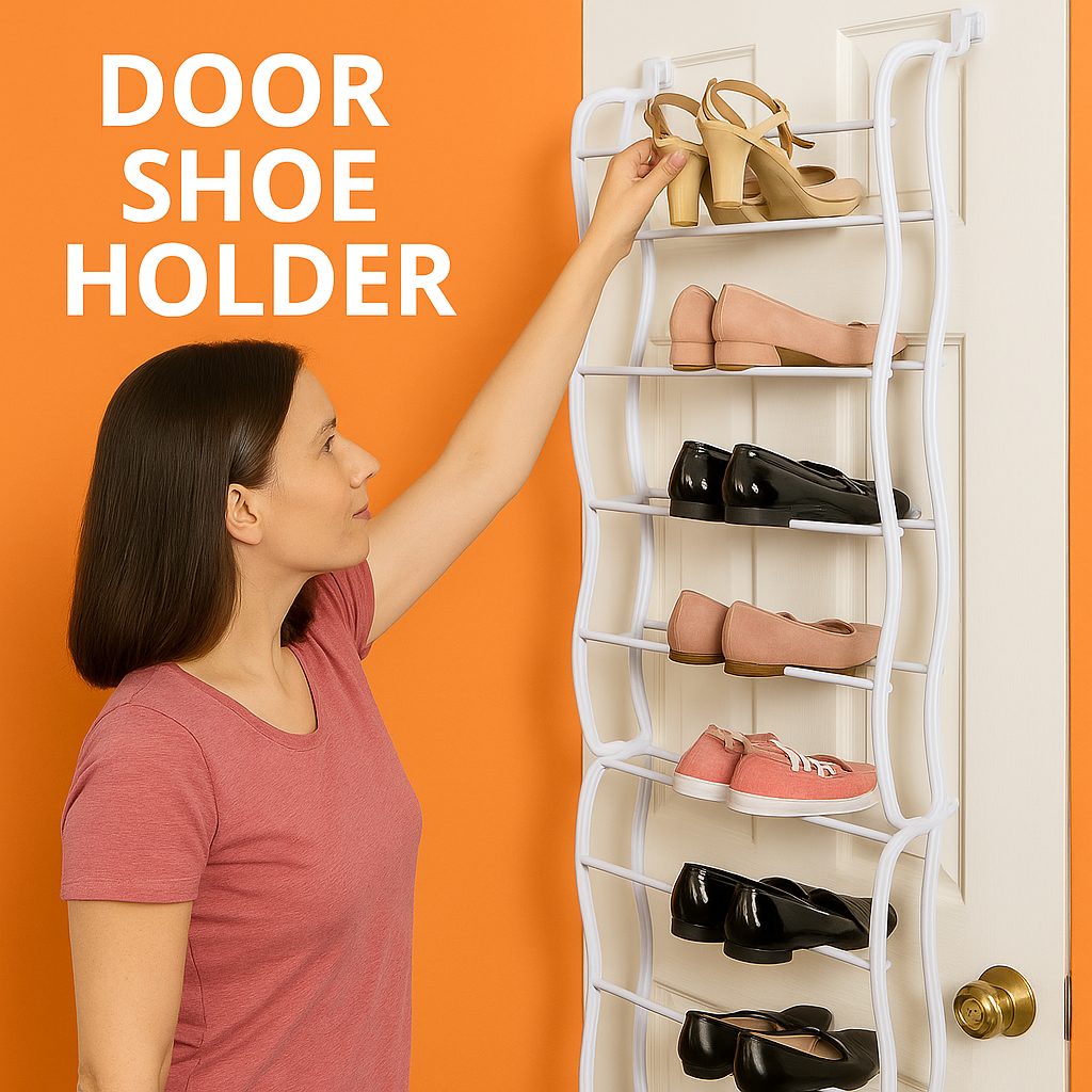 36 Pair Over The Door Shoe Organizer – 12 Tier Hanging Rack Storage-NEW