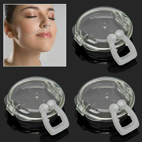 2 x Anti Snore Magnetic Silicone Nose Clip Stop Snoring Apnea Aid Device Stopper