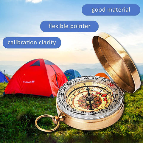 Camping Compass Outdoor Hiking Pocket Watch