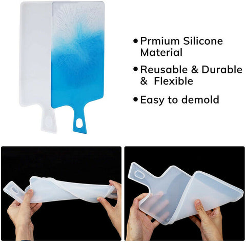 Coaster Resin Casting Tray Mold Silicone Agate Making DIY Plate Mould Tool Craft