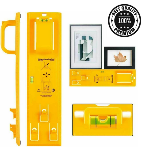 Picture Hanging Kit Set w/ Hanging Level Ruler DIY Photo Frame Hanging Wall Kit