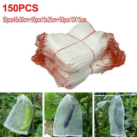 50 Fruit Net Bags Agriculture Garden Vegetable Protection Mesh Insect Proof