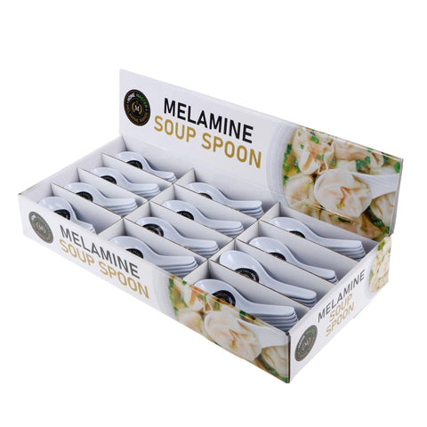 Melamine Soup Spoon - White
