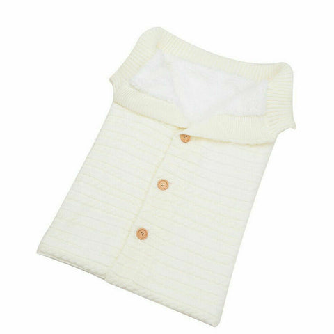 Newborn Baby Winter Wrap Blanket Knit Warm Sleep Bag Stroller Sleeping Sack