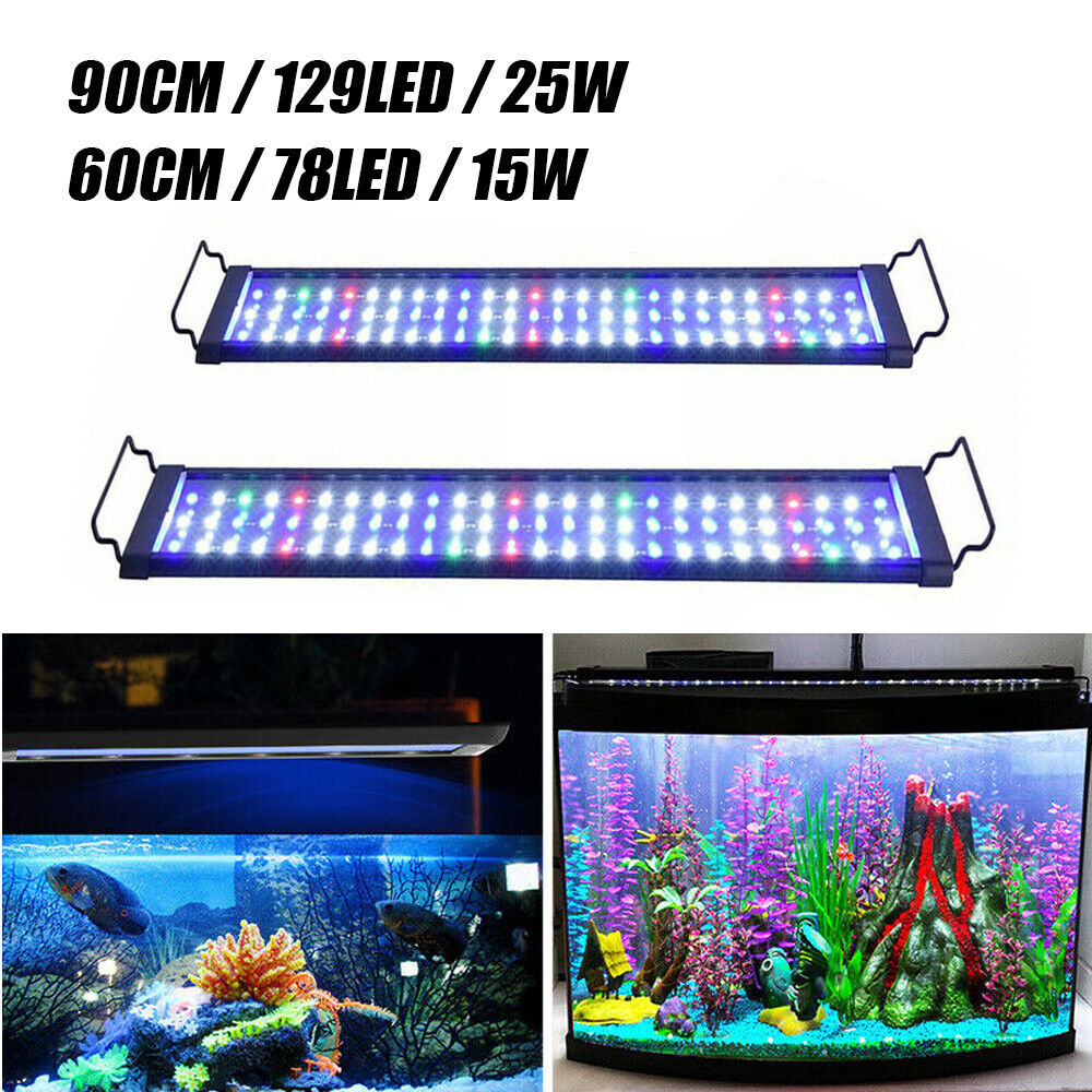 60 /90cm Aquarium Light Lighting Full Spectrum Aqua Plant Fish Tank Bar LED Lamp