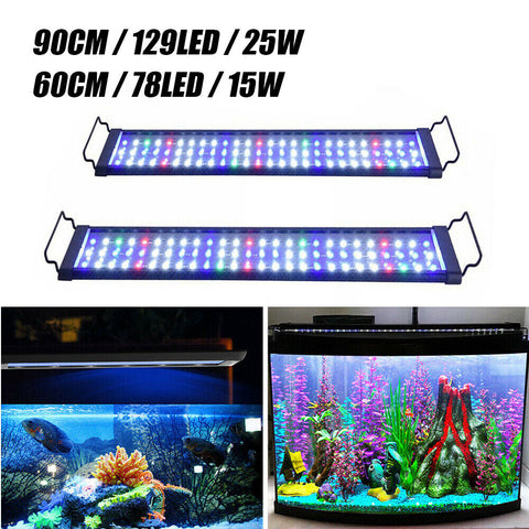 60 /90cm Aquarium Light Lighting Full Spectrum Aqua Plant Fish Tank Bar LED Lamp