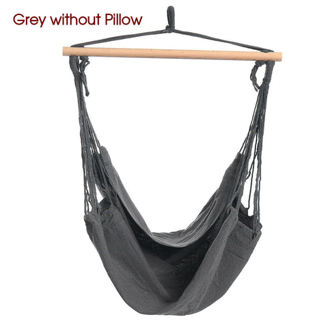 Portable Hanging Hammock Chair Swing Garden Outdoor Camping Soft Cushions