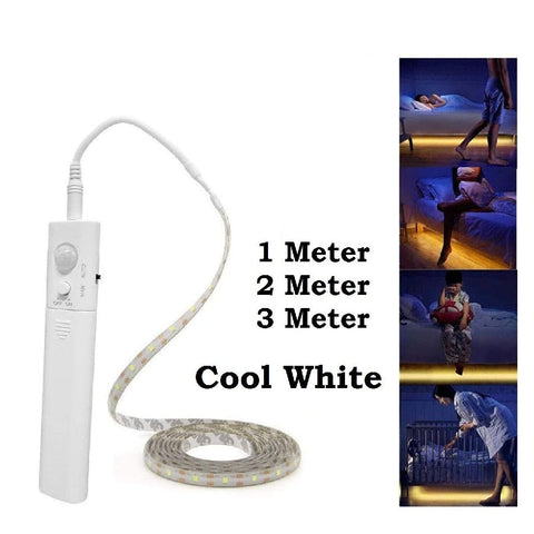 Battery Operated LED Strip Light Wireless PIR Motion Sensor Wardrobe Cabinet
