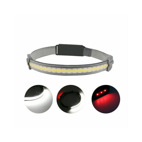 3 Modes USB Rechargeable COB LED Headlamp Headlight Lightweight Head Torch SR