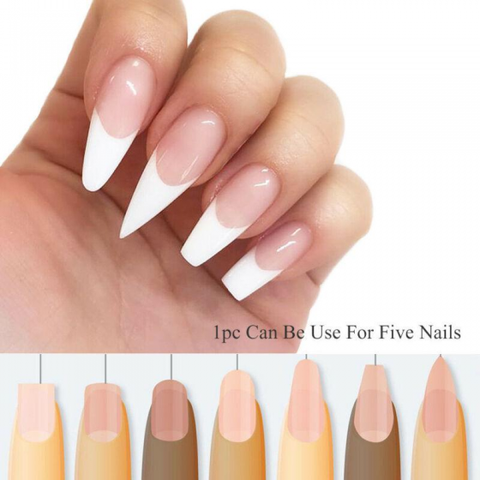 10pcs Nail Art Fiberglass Non-woven Silk Wrap Extension Building Nail Form French Acrylic Tip UV Gel