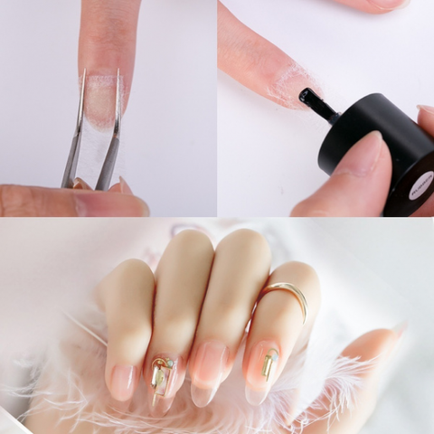 10pcs Nail Art Fiberglass Non-woven Silk Wrap Extension Building Nail Form French Acrylic Tip UV Gel